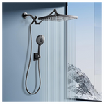 Updated High Pressure Premium 12.2" Rain Shower Head With Spray