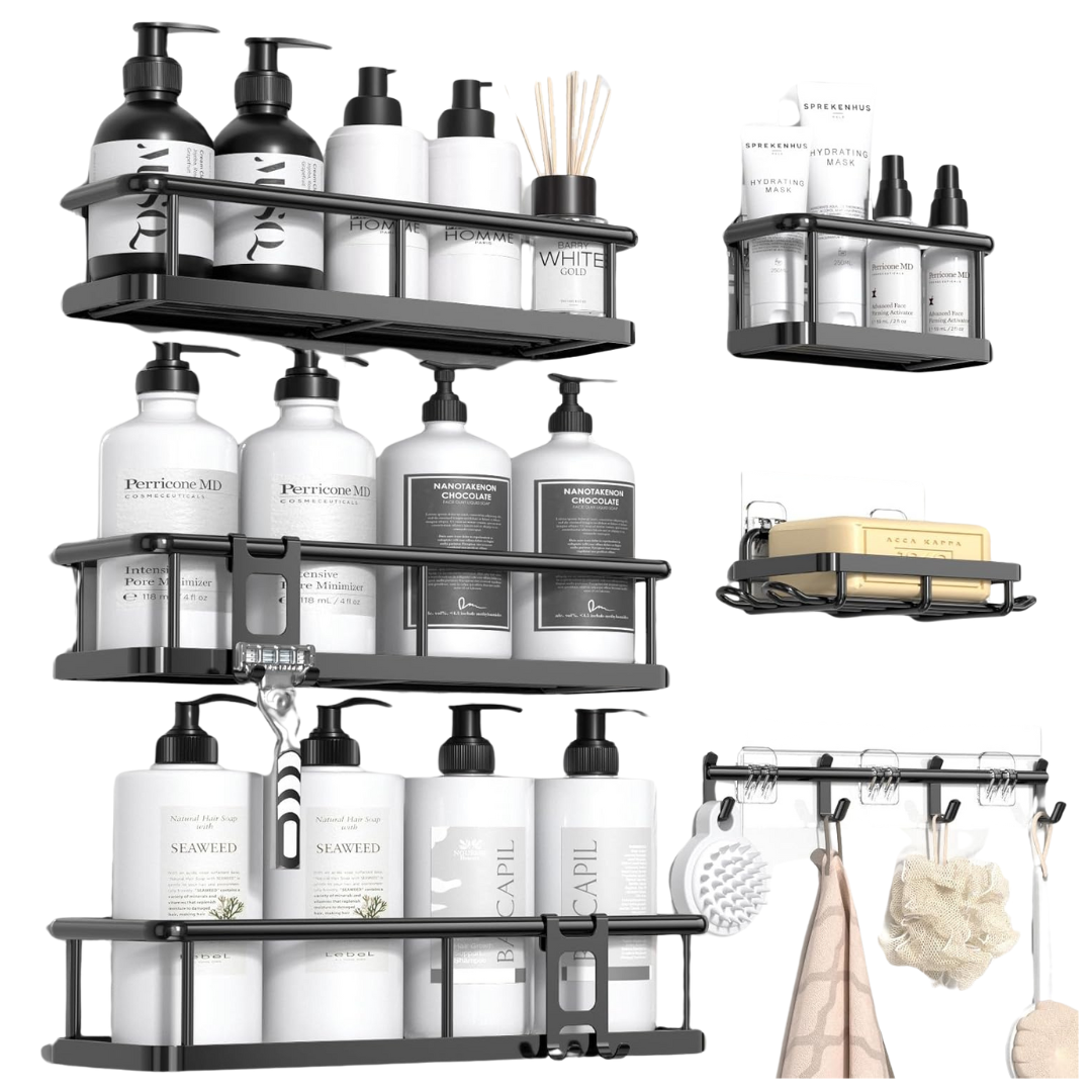 6-Pack Large Capacity Shower Organizer