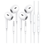 2-Pack MFi Certified HiFi Stereo 3.5mm Wired In Ear Headphones With Mic