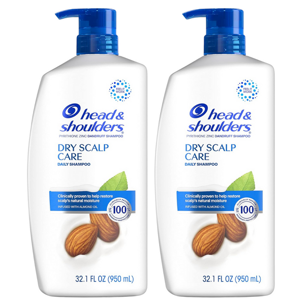 Head & Shoulders Shampoo, Dry Scalp Care With Almond Oil (32.1 fl oz, Twin Pack)