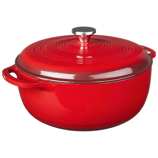 Lodge 7.5 Quart Enameled Cast Iron Dutch Oven With Lid