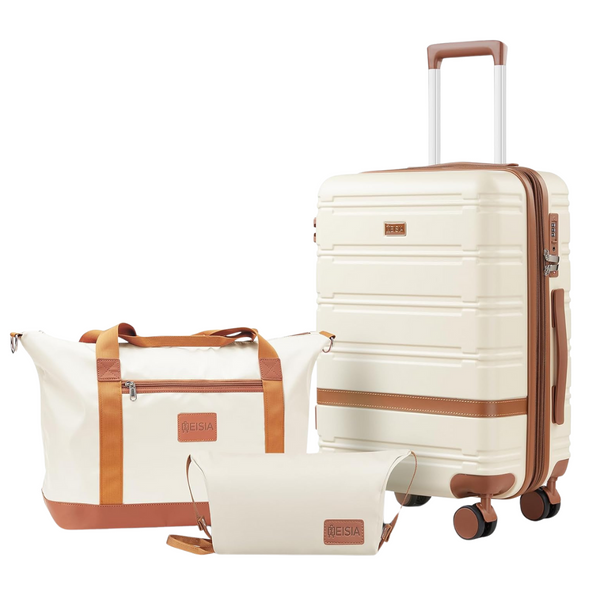 3-Piece 20" Expandable Carry-On Luggage Sets w/ Spinner Wheels (4 Colors)