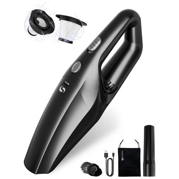 High-Power Cordless Handheld Vacuum With Rechargeable Battery