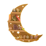 Curawood 15.7" Crescent Moon Shelf With LED Lights