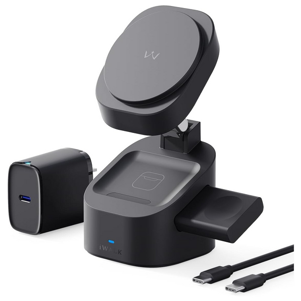 3 In 1 iWALK 15W Foldable Wireless Charging Station (2 Colors)