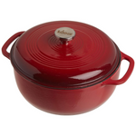 Lodge 6-Qt Enameled Cast Iron Dutch Oven With Lid
