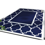 Outdoor 5ft x 8ft Waterproof Reversible Plastic Straw Area Rugs