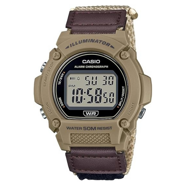 Casio W219H Series Men's Sport Watch (Tan/Brown)