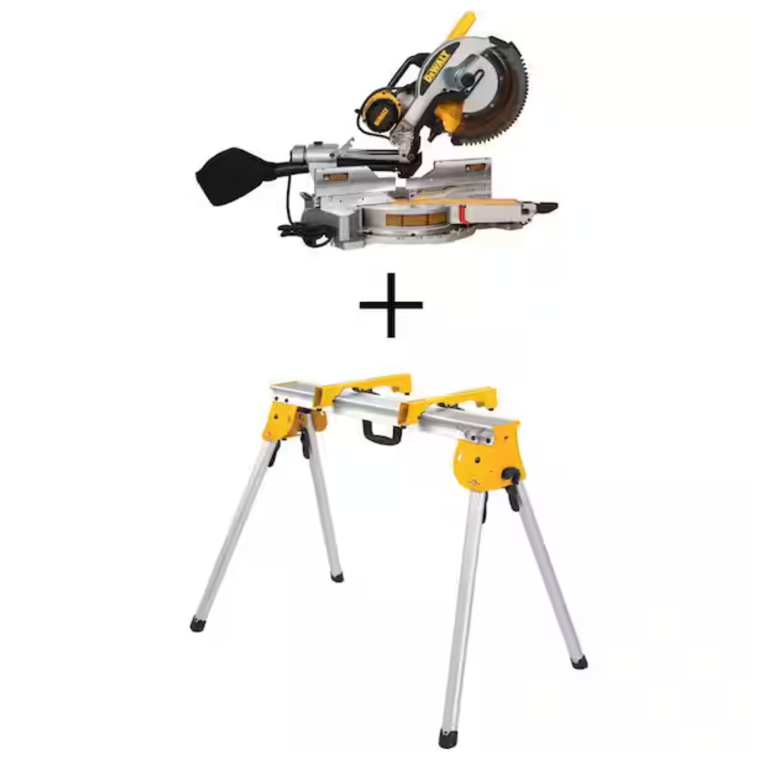 DeWALT 12" Sliding Compound Miter Saw + Heavy-Duty Work Stand