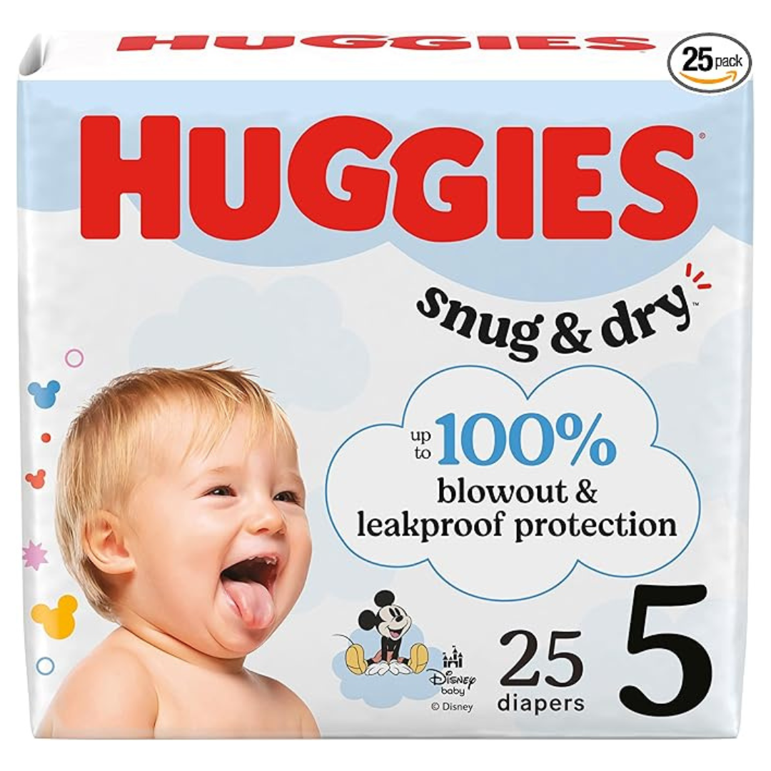 25-Count Huggies Size 5 Snug & Dry Baby Diapers