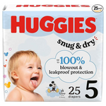 25-Count Huggies Size 5 Snug & Dry Baby Diapers
