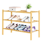 3 Tier Bamboo Shoe Rack Organizer