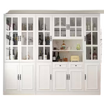 White Wooden Accent Storage Cabinet