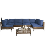 7-Piece Wicker Patio Furniture Conversation Set