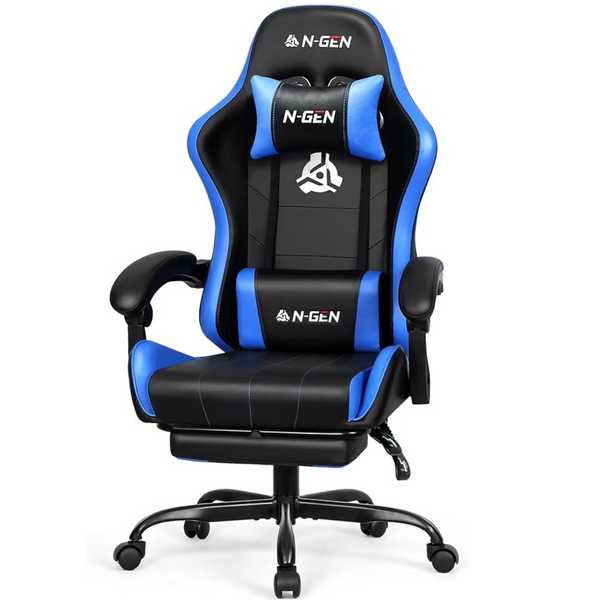 N-GEN PU Leather Video Gaming Chair With Footrest