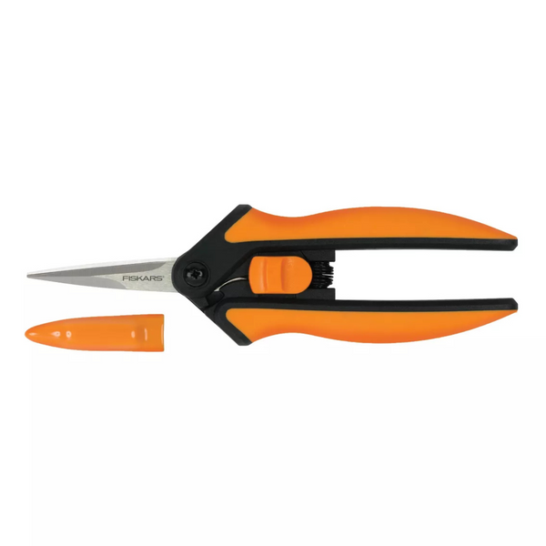 Micro-Tip 6" Garden Pruning Snips With Sheath & Comfort Grip