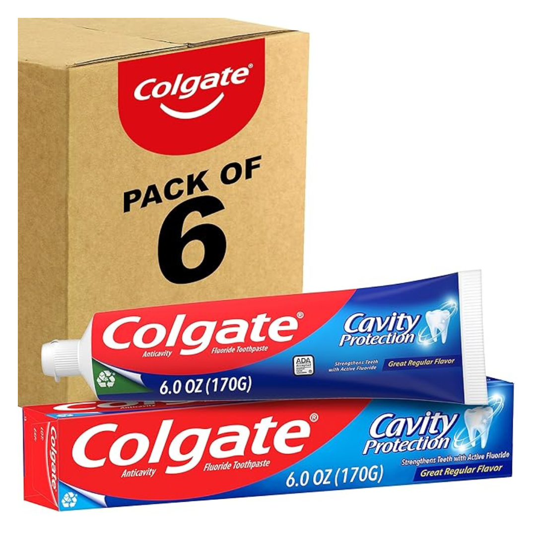 Colgate Cavity Protection Toothpaste With Fluoride (6 Ounce, Pack Of 6)