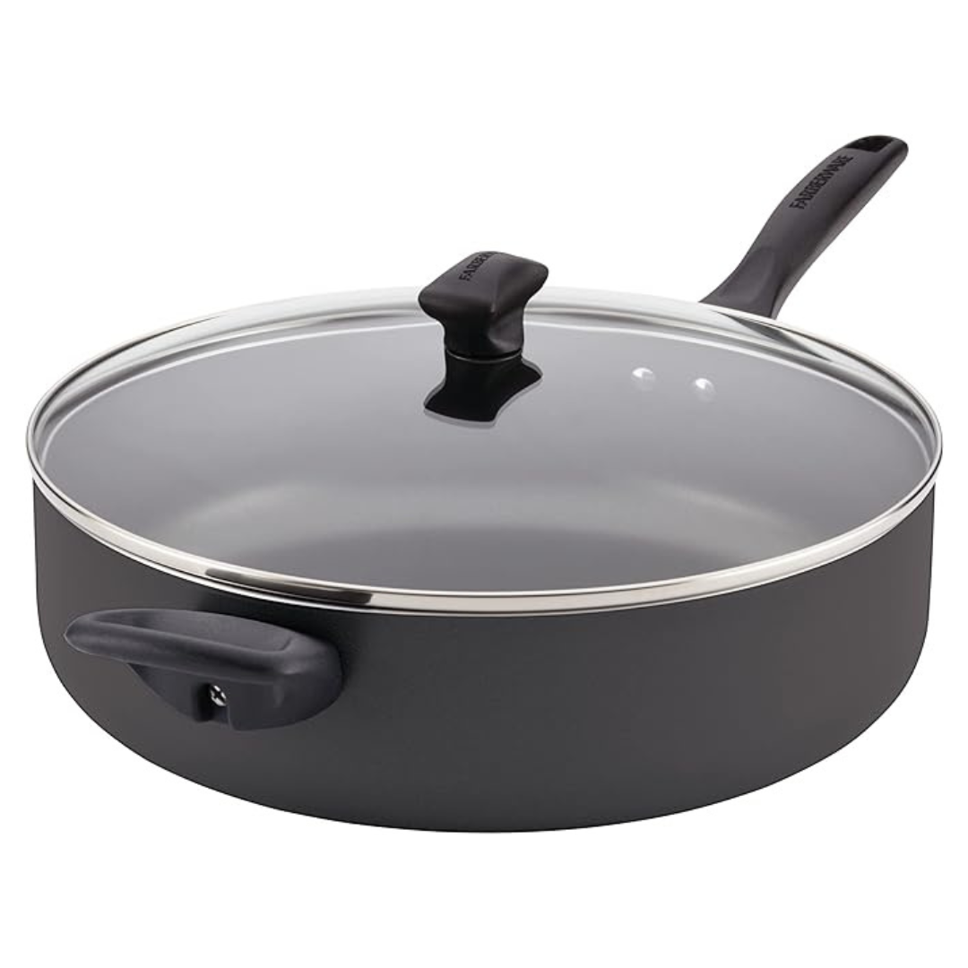 Farberware 6 Quart Dishwasher Safe Nonstick Jumbo Cooker/Saute Pan With Helper Handle