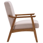 Zimtown Wood Frame Fabric Accent Chair