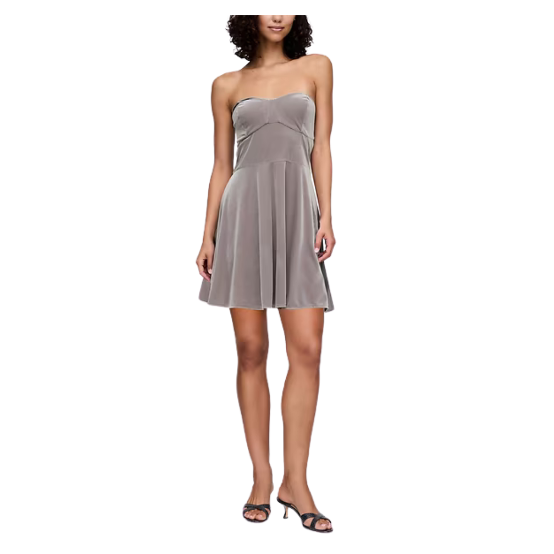 GAP Women's Strapless Velvet Mini Dress