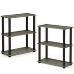 2-Pack Furinno Turn-S-Tube 3-Tier Compact Multipurpose Shelf