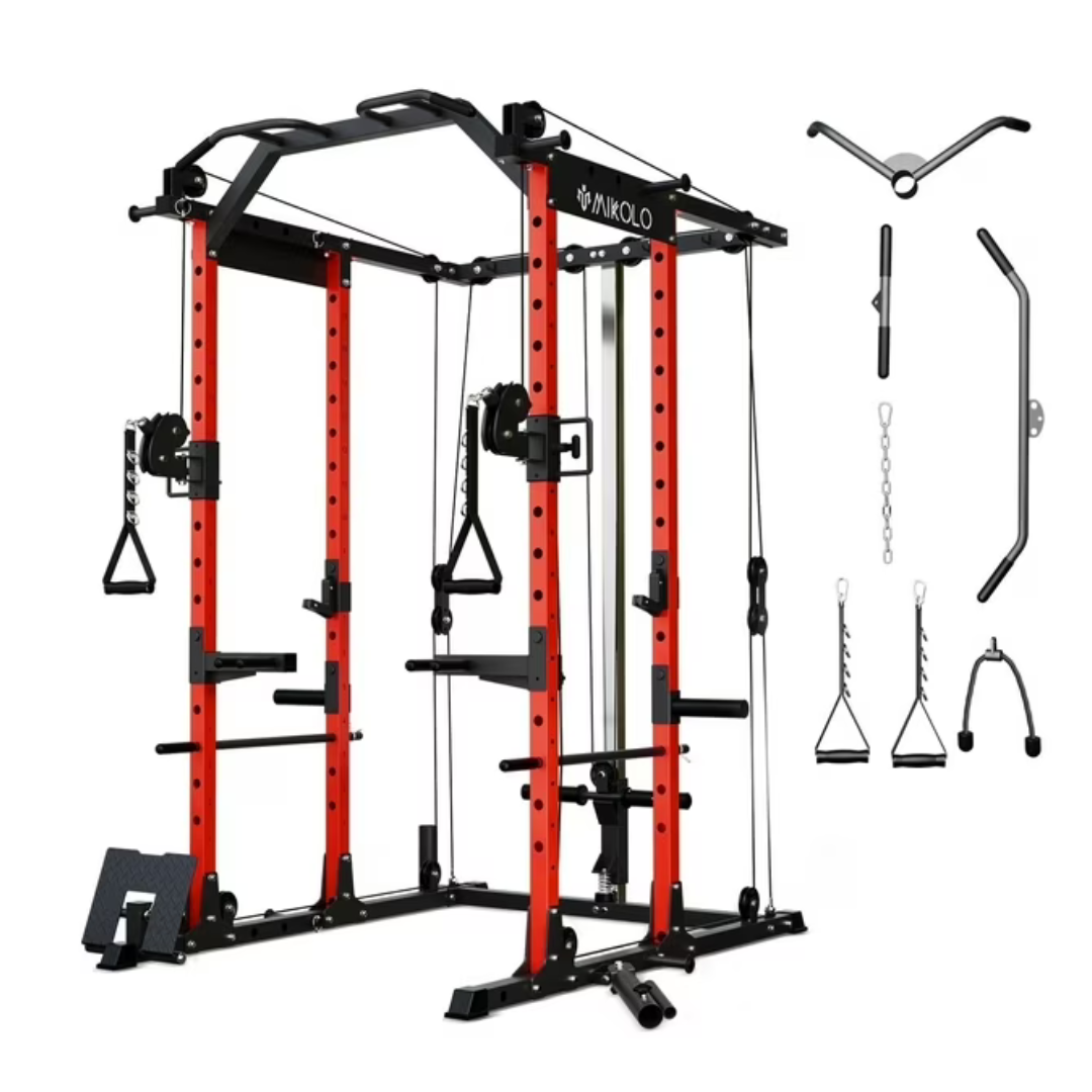 Mikolo 1500 Lbs Weight Rack With Cable Crossover Machine
