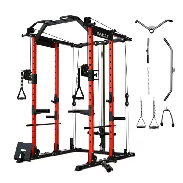 Mikolo 1500 Lbs Weight Rack With Cable Crossover Machine