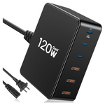 120W 6 Port USB Charging Station With 3 USB-C And 3 USB-A