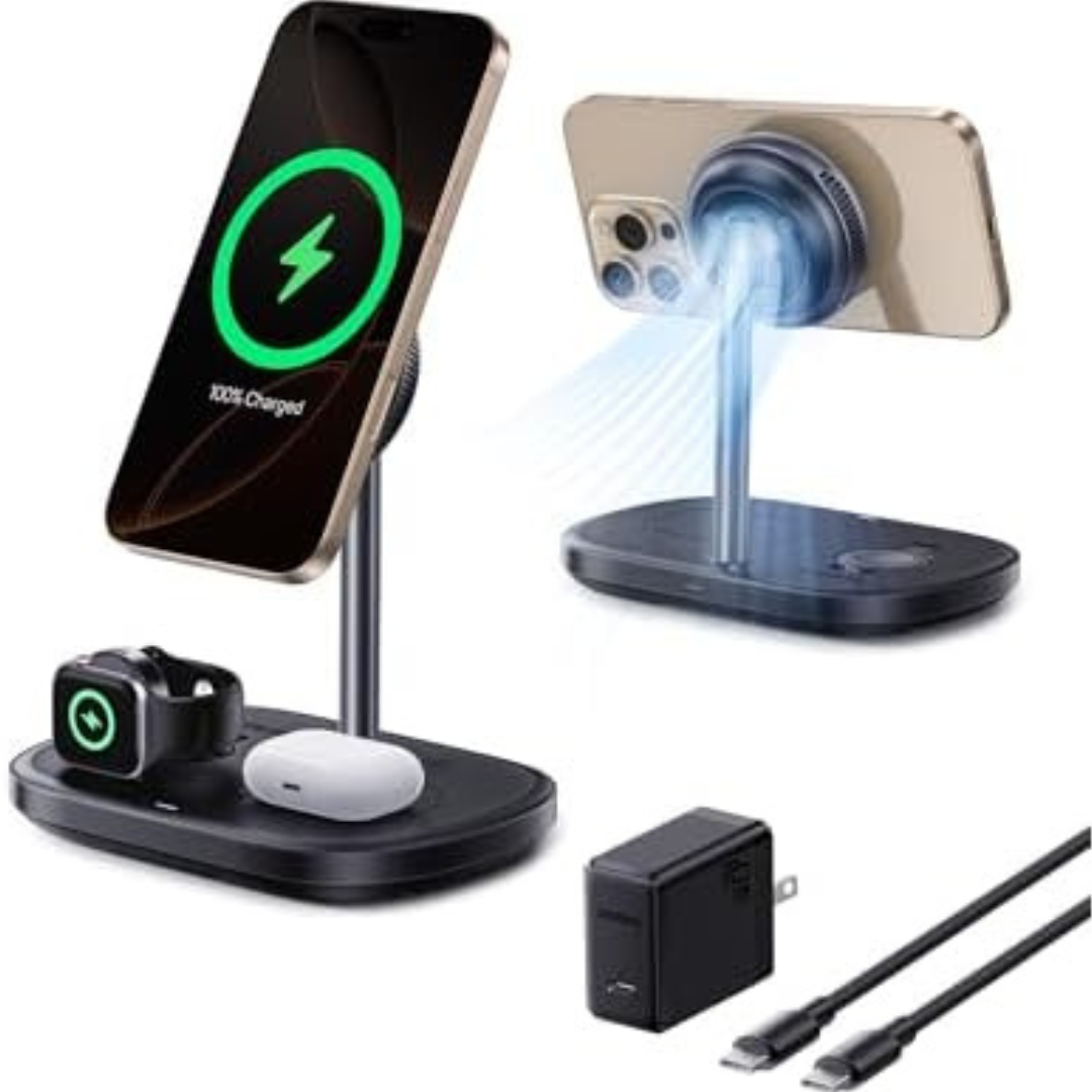 Baseus 15W Qi2 MagSafe 3 in 1 Wireless Charger Stand