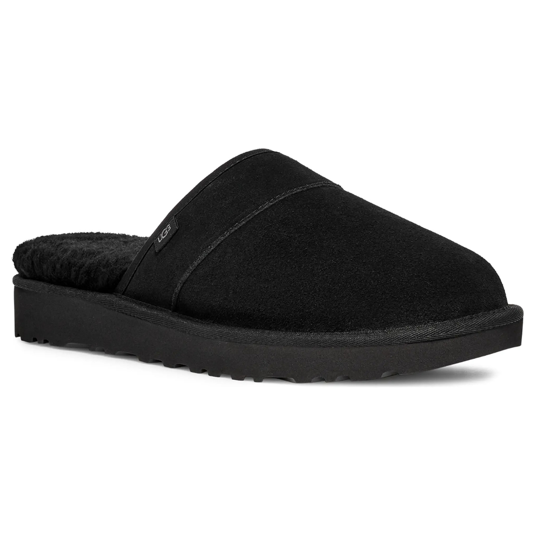 UGG Men's Leisure Leather Slide Slippers (Black)