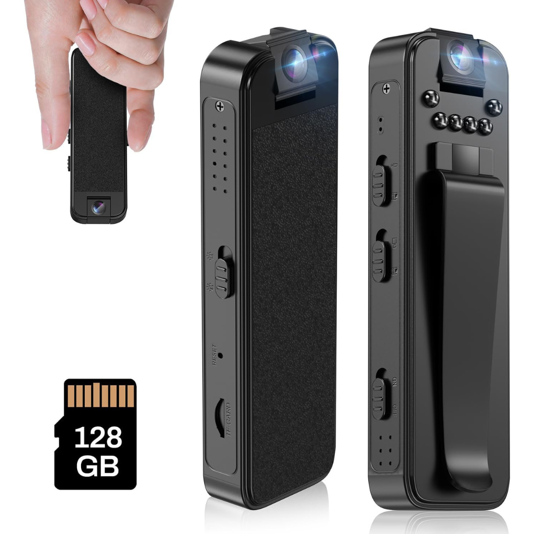 Mini Body Camera with 128GB Memory Card