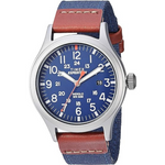 Timex Men's Expedition Scout Leather Slip-Thru Strap Watch