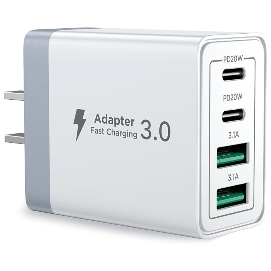 40W 4-Port Fast Charging Type-C Dual Port Charging Block