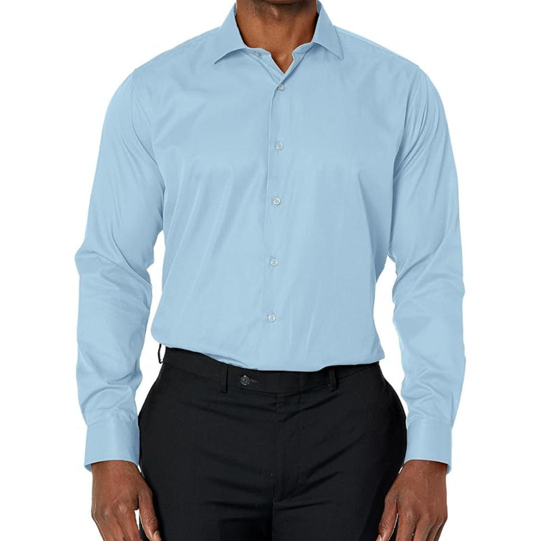 a.x.n.y Men's Slim Fit Solid Cotton Dress Shirt