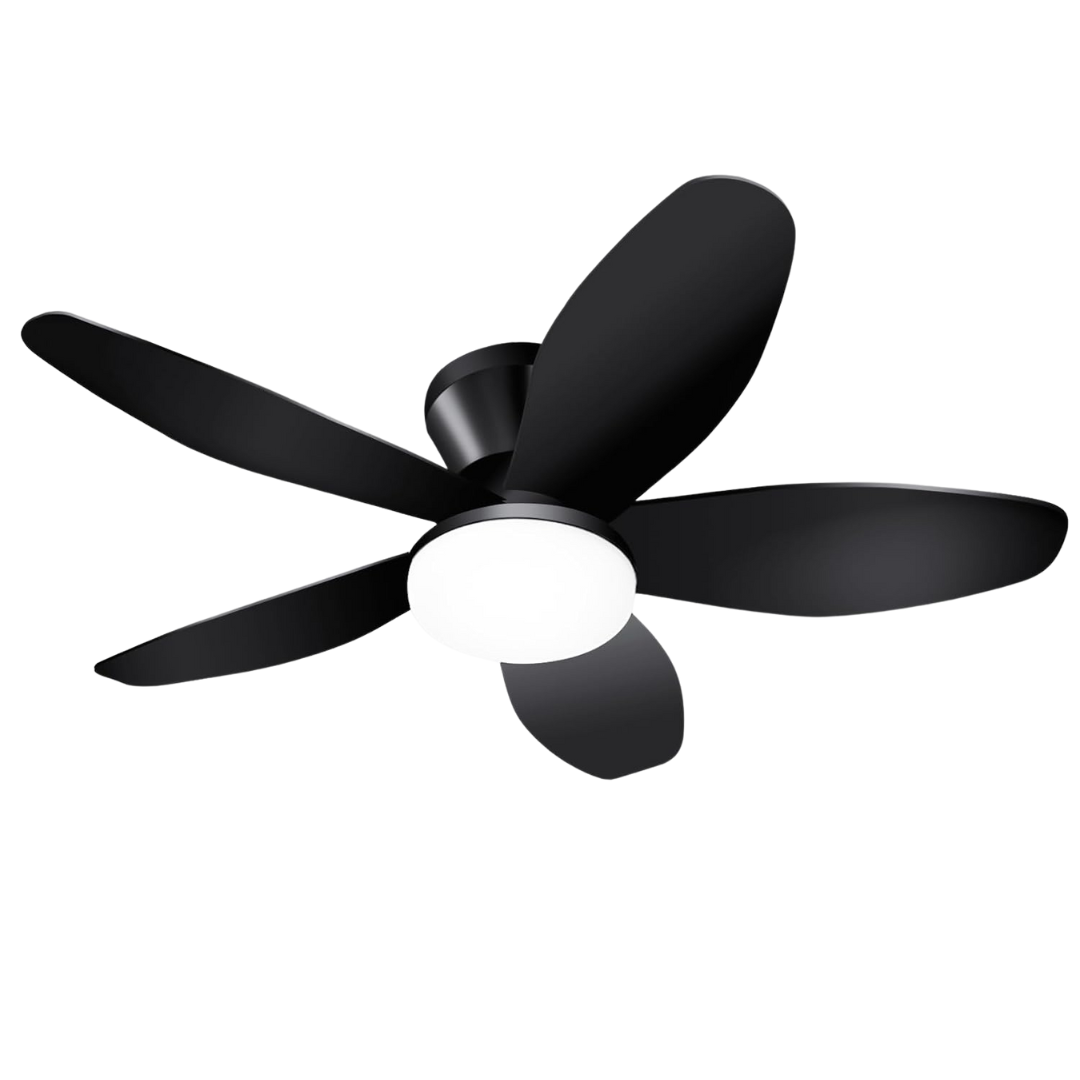 Small 35" Flush Mount Ceiling Fans with Lights and Remote