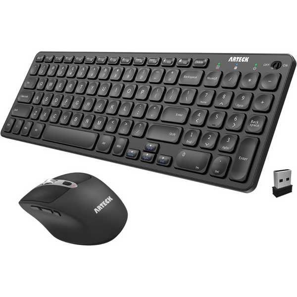 Arteck 2.4G USB Wireless Keyboard and Mouse Combo