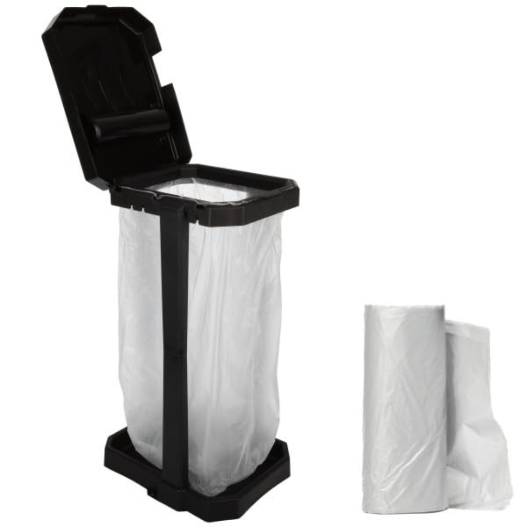 Wakeman Portable Trash Bag Holder Stand With 7 Bags