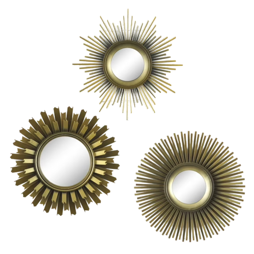 Better Homes & Gardens Round Sunburst Mirrors (3 Pc Set)