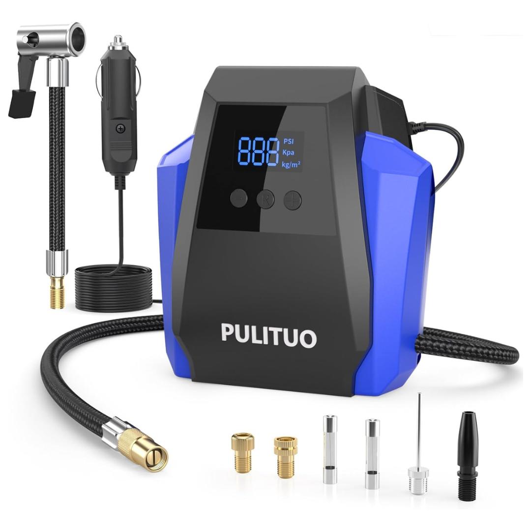Pulituo 150 PSI 12V Portable Tire Inflator / Air Compressor