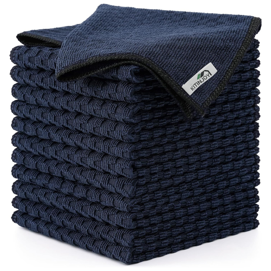 12 Pack Microfiber Cleaning Cloth (12"x12", Various Colors)