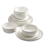 12-Piece Mikasa Samantha Gold Bone China Chip Resistant Dinnerware Set