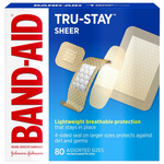 80-Count Band-Aid Tru-Stay Sheer Strips Bandages (Assorted)