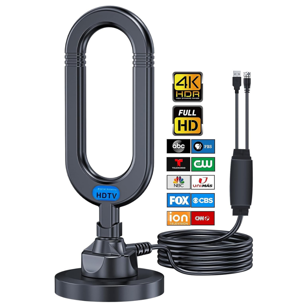 Wuminglu 4K Digital TV Antenna For Smart TV W/ Up To 380 Miles Long Range