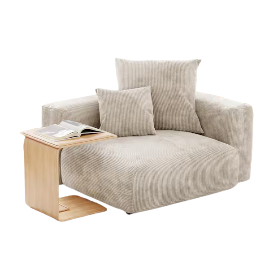 51" Corduroy Accent Modular Sofa