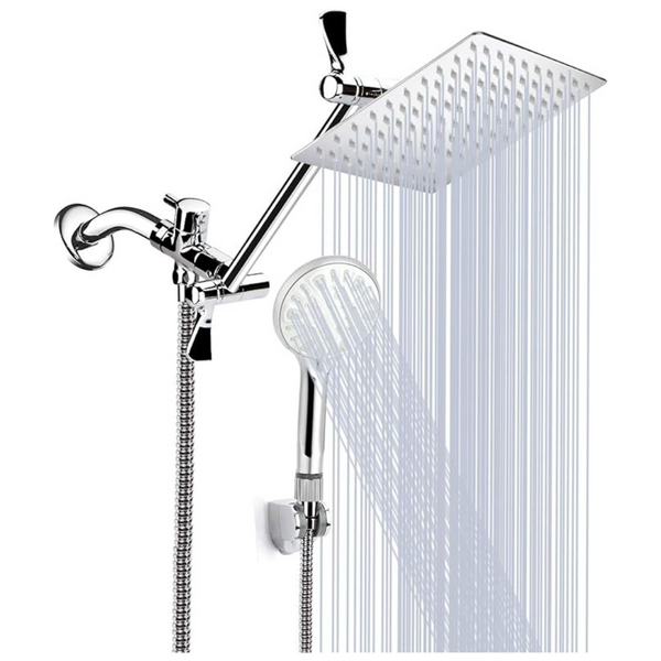 Tudoccy 8'' High Pressure Rainfall Shower Head Combo