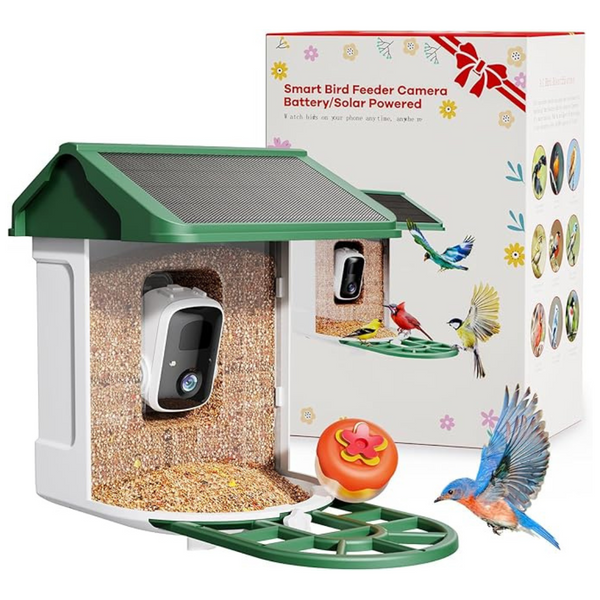 Solar-Powered Bird Feeder With Smart AI Identify Birds