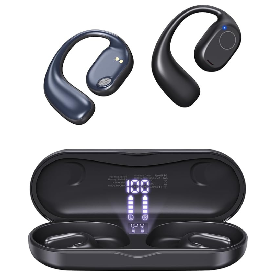 Haowolf Bluetooth 5.3 Over Ear Headphones With Mic (Black)