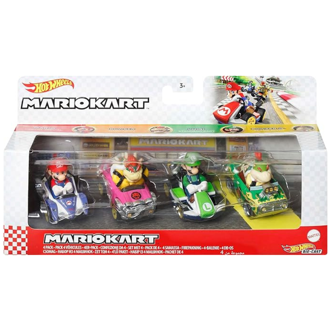 4-Pack Hot Wheels Mario Kart Toy
