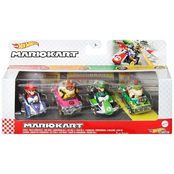 4-Pack Hot Wheels Mario Kart Toy