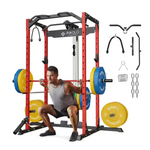 Mikolo 1200LBS Capacity Power Rack Cage With LAT Pulldown System